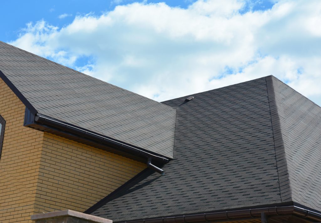 The hip roof is a popular roof type for residential roofing.